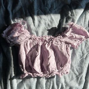 Boutique cropped Lacey top